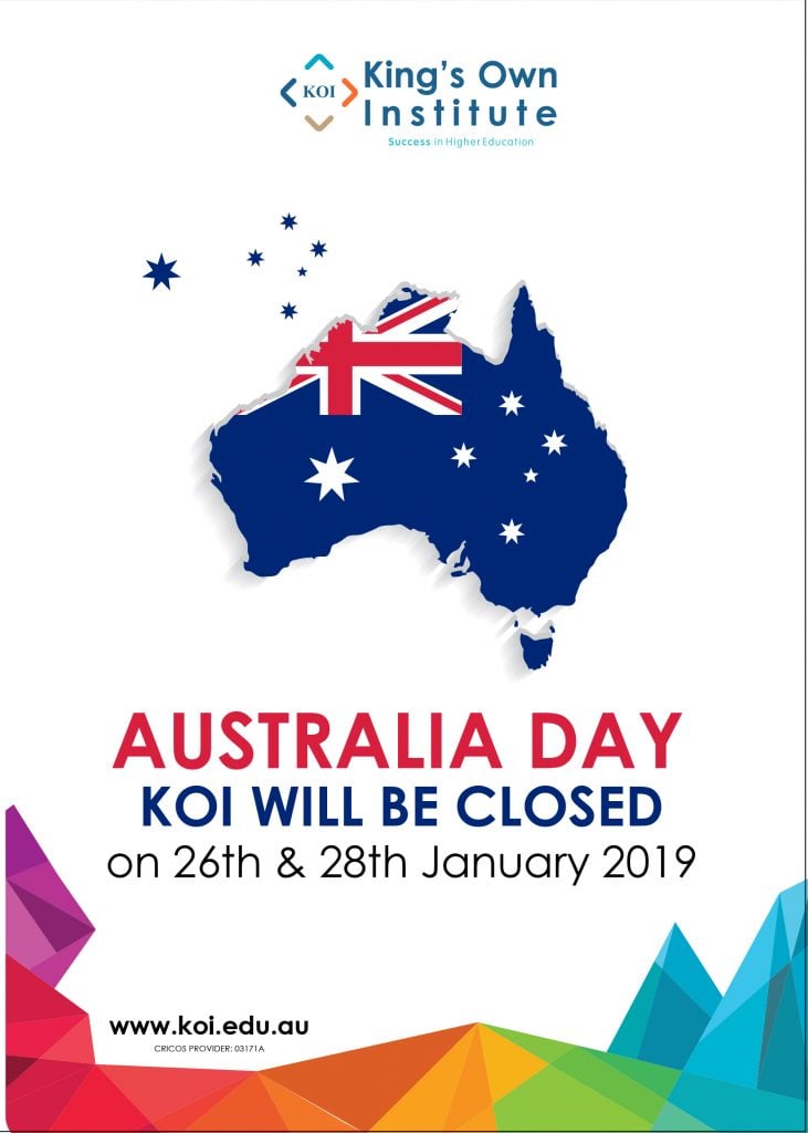 Australia Day Holiday KOI